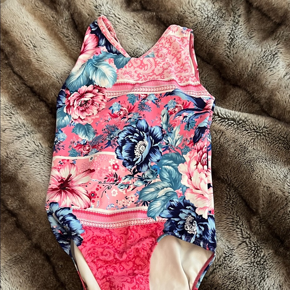 Gorgeous floral Sylvia P leotard size child 10